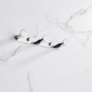 Porte-serviettes et manteaux en acier inoxydable 304 avec finition polie brillante, trois crochets pour rangement domestique, accessoires de salle de bain - Product Image 3