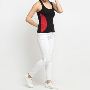 Best Selling New Arrival Fashionable Breathable Knitted Short Women's Gym Workout Tank <b>Top</b> Customized Logo Slim Fit Trade - Product Image 4