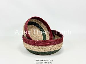 Cesta de mimbre estilo bohemio, decoración tejida natural, cuenco de mimbre hecho a mano en Vietnam, proveedor mayorista OEM ODM - Product Image 1