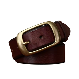 <b>Vintage</b> Casual Leather <b>Belt</b> Steel Buckle Animal Print Comfortable Lightweight Genuine Leather <b>Belts</b> for Men High Quality - Product Image 1