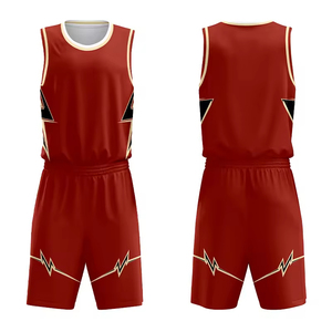 Tenues de basketball personnalisées à séchage rapide, antibactériennes et anti-transpiration, avec nom d'équipe imprimé - Product Image 4