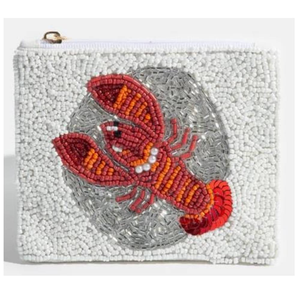 Handmade Mini Seed Beaded Animal Print Lobster Style <b>Coin</b> Purse <b>Coin</b> Collecting Key Card <b>Case</b> Gift Pouch Small Saving Pouch - Product Image 1