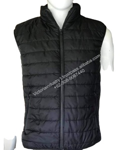 Chaqueta de burbujas sin mangas de color sólido con cuello levantado chaleco acolchado chaleco verano Parka Abrigo acolchado Material de tela - Product Image 1