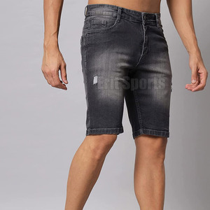 2026 Latest Style Knitted Solid Casual 100% Cotton <b>Jeans</b> Shorts Custom Color OEM Service Pakistan Manufactured for <b>Men</b> - Product Image 2