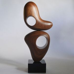 Sculpture en bois écologique, statue décorative en bois faite à la main et durable pour la décoration intérieure de la maison, du bureau et de l'hôtel - Product Image 2