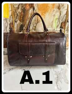 Sac de voyage en cuir artisanal de qualité supérieure SUPERIOR TRADERZ - Sac de week-end avec fermeture éclair, grande capacité, écologique, portable - Product Image 4