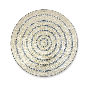 High Gloss <b>White</b> Shell Placemat Natural MOP Charger Plate for Shimmering <b>Table</b> Effects and Luminous Dining - Product Image 1