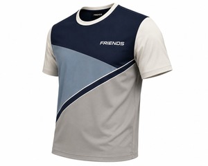 T-shirt à manches courtes pour homme, à blocs de couleur, motif géométrique, séchage rapide, coupe classique, col rond, vêtement décontracté - Product Image 5