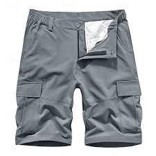 Men's Modern <b>Tech</b> Cargo <b>Shorts</b> - Lightweight Water-Resistant Utility <b>Shorts</b> with Elastic Waist and Slim-Fit Cargo Pockets - Product Image 3