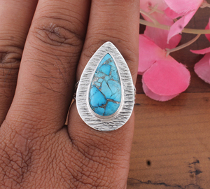 Bague Statement Classique Vintage pour Femme en Argent Sterling 925 avec Améthyste, Sertissage Clos Goutte d'eau, Vente en Gros, Bijoux Fins - Product Image 4