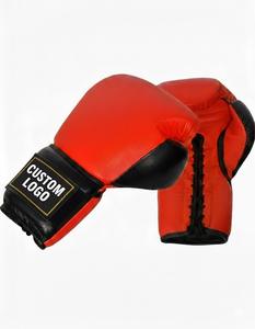 Gants de boxe en cuir véritable en gros, à lacets, personnalisables, fabrication OEM - Product Image 1