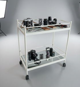 Carrito con Estantes de Vidrio Templado y Tubos de Hierro Electrochapados Modernos TMG-H151 (Eco) para Cocina, Supermercado, Hogar, Bares, Hotel y Uso Comercial - Product Image 4