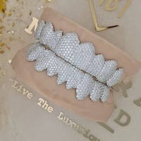 Grillz de luxe pour hommes, style Hip Hop, en argent sterling 925 plaqué or rose, serti de diamants de laboratoire taille brillant rond, Mantra Diamond