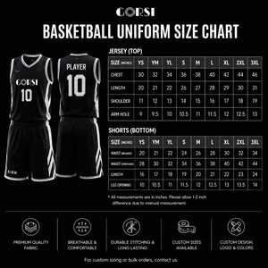 Custom Unisex Adult Basketball Jersey & Shorts Set-100% Polyester Quick Dry Breathable V-Neck Sleeveless Sports Uniform - Product Image 5
