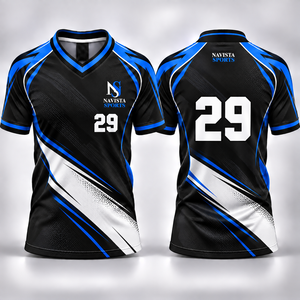 เสื้อฟุตบอลแบบยูนิเซ็กซ์ เสื้อกีฬาฟุตบอลสั่งทำพิเศษ แห้งเร็ว ระบายอากาศได้ดี ป้องกันแบคทีเรีย ป้องกันรังสียูวี เป็นมิตรกับสิ่งแวดล้อม แขนสั้น สำหรับทีม - Product Image 1