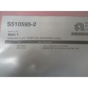 ชุดอุปกรณ์ล็อคแบบหมุน AMAT 0240-89075 Kit temp Cal - อุปกรณ์และอะไหล่เซมิคอนดักเตอร์ระดับโลกที่เชื่อถือได้ - Product Image 3