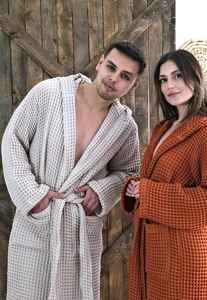 Albornoz de Lujo Unisex de Algodón Orgánico 100% Algodón, Suave y Absorbente, Ropa de Casa Premium y Cómoda - Product Image 5