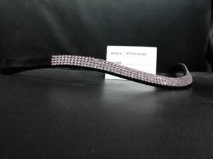 Bande de sourcils en cuir de haute qualité de produits de cheval de l'Inde avec des cristaux de bling décoratifs. - Product Image 5