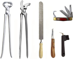 Complete Hoof Care Farrier Tools Kit Veterinary Instruments Set Stainless Steel Hoof Trimming Tools for Horse Livestock Grooming - Product Image 5