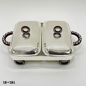 ถาดอุ่นอาหารทรงสี่เหลี่ยมแบบสองชั้นพร้อมฝาแก้วและฐานล้อตกแต่งสำหรับบุฟเฟ่ต์สมัยใหม่ - Product Image 2