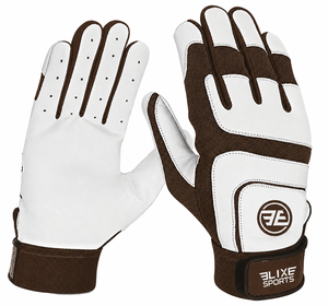 Gants de frappe ELIXE SPORTS pour adultes en cuir rouge pour l'entraînement, paume rembourrée bleue, fermeture auto-agrippante, durables, légers et flexibles - Product Image 2