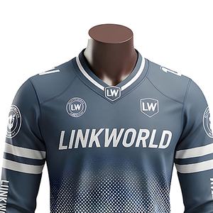 Camiseta de hockey sobre hielo personalizada, impresión de transferencia de calor, diseño de logotipo, Enlace para adultos, equipo deportivo internacional, transpirable, ecológico, de secado rápido - Product Image 4