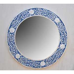 Miroir mural décoratif en bois de luxe moderne pour mariage avec cadre en incrustation d'os et couleur personnalisée en résine époxy - Product Image 5