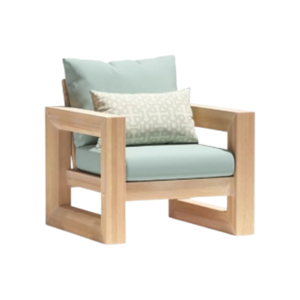 Moder <b>Sofa</b> Outdoor with Cushion Teak Wood Frame for Patio and Outdoor Furniture Natural Teak <b>Sofa</b> Chairs - Product Image 2