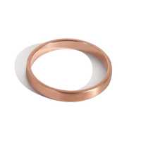 Bague de mariage unisexe moderne en or massif 14K 18K plaqué rhodium 3mm, finition satinée et poli miroir, ajustement confortable à dôme bas