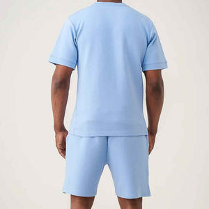 Ensemble short et t-shirt personnalisé pour homme, collection été 2026/2027 – Vente en gros, deux pièces en coton à manches courtes - Product Image 2