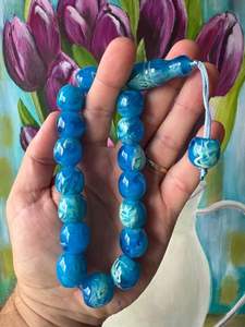 Handmade Eco-Friendly Resin Customizable Love Religious Prayer Rosary Tasbih Resin Beads Turquoise Stone Muslim Design Global - Product Image 5