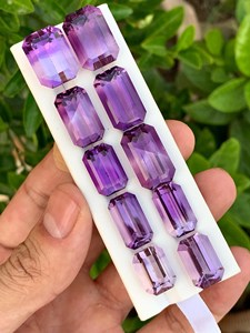 Piedra preciosa de amatista natural, corte facetado, cristal suelto, piedra morada para hacer joyas, anillo, colgante, collar, regalo - Product Image 4
