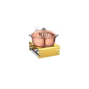 ชามอาหารจานร้อนทำจากโลหะโค้งมนออกแบบทำมือจานเสิร์ฟอาหารเงางามสำหรับจัดเลี้ยงในงานเลี้ยงงานแต่งงาน - Product Image 3