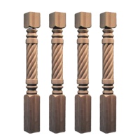 Balustre de balcon en bois de conception spéciale Base conique Colonnes en bois design piliers antiques