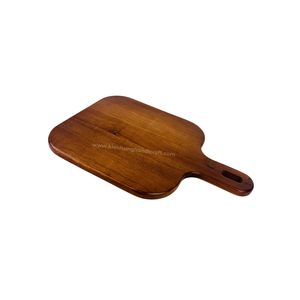 Tabla de Cortar de Madera de Caucho Hecha a Mano con Mango para Uso en Cocina, Restaurante y Hotel - Product Image 2
