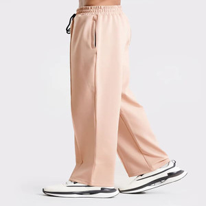 Casual Heavyweight Warm Brushed <b>Fleece</b> Men's Pants & <b>Trousers</b> Straight Leg Relaxed Sweatpants Unisex Straight Leg Sweatpants - Product Image 3