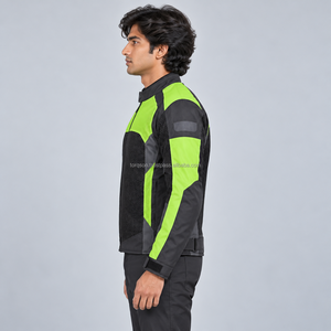 Veste en maille de protection pour motards avec poches pour protections compatibles CE, panneaux résistants à l'abrasion et construction respirante pour les motards - Product Image 2