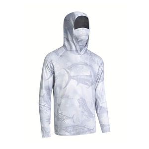 OEM Sublimation Fishing Hoodie for <b>Men</b> UV Shield Outdoor Adventure Wear Professional Angler Fishing Hoodie Quick Dry Sun Protect - Product Image 1