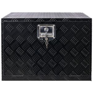 24-Inch Heavy Duty Aluminum Truck Bed Tool <b>Box</b> for Outdoor <b>Trailer</b> Pickup Storage or RV Underbody Storage Organizer - Product Image 1