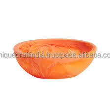 Grand bol en résine fait main, design éclaboussures noires, écologique, poli, pour la décoration moderne de la maison, vaisselle et plateaux de fête - Product Image 4