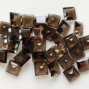 ควอตซ์สโมคกี้ธรรมชาติ 9 มม. ทรงสี่เหลี่ยมเจียระไนแบบสเต็ปคัท คุณภาพดีที่สุด พลอยเม็ดเดี่ยวสำหรับทำเครื่องประดับและสร้อยคอ - Product Image 4