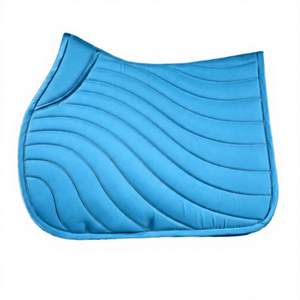 Almohadilla de Silla de Montar para Caballo Multiusos de Algodón Premium Personalizada OEM |   Almohadilla de Silla de Montar Acolchada Ondulada con Relleno de Poliéster y Correa de Sujeción - Product Image 1