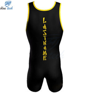 Combinaison de lutte pour hommes en gros, design personnalisé, durable, respirante, séchage rapide, 100 % polyester, entraînement athlétique et compétition - Product Image 6