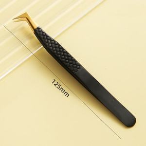 Pinzas para Pestañas Ovexa de Acero Quirúrgico, Duraderas, Agarre Perfecto, Uso en Salón, Empaque Personalizado, Incluye Bolsa - Product Image 1
