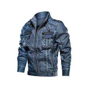 Veste en jean décontractée pour homme, design professionnel, coupe-vent, col rabattu, hiver, meilleure qualité - Product Image 1