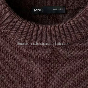 Fabricante de Suéteres de Punto Personalizados, Suéter de Lana/Acrílico Grueso para Hombre, Estilo Old Money, Tejido Transpirable para Invierno, Fábrica OEM - Product Image 6