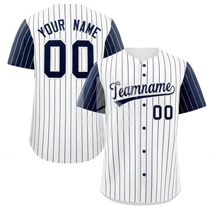 Maillots de baseball professionnels bleus et noirs de haute qualité, vente en gros de vêtements de baseball et de softball, maillot de baseball - Product Image 1