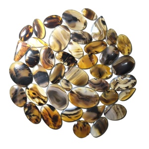 Cabochon ovale en agate naturelle, pierre précieuse en vrac pour la fabrication de bijoux, marque KHUSHI GEMS STONE, origine Rajasthan - Product Image 3