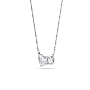 Colgante de Moda para Mujer, Elaborado en Oro Blanco de 14K con Diamante Cultivado en Laboratorio de 1.00 CTW en Forma de Pera, Joyería Fina Elegante, Recuerdo - Product Image 4