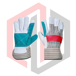 Cow Split Leather Rigger Reinforced <b>Fire</b> Fighting Sterile Gloves Lined Fabric Anti-static Silicone-free Soft Flexible Breathable - Product Image 1